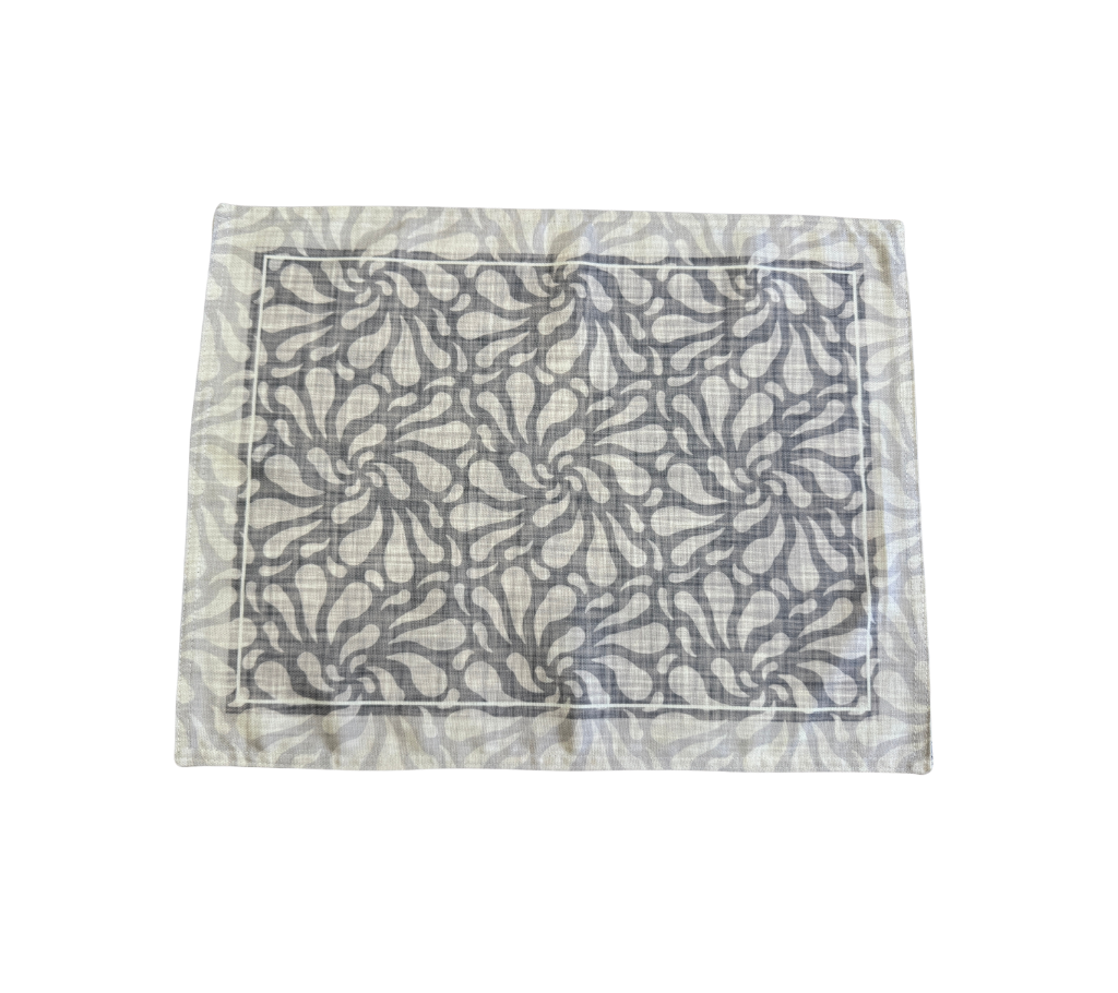 Individual reversible rectangular en tela Bacterias/Espigas
