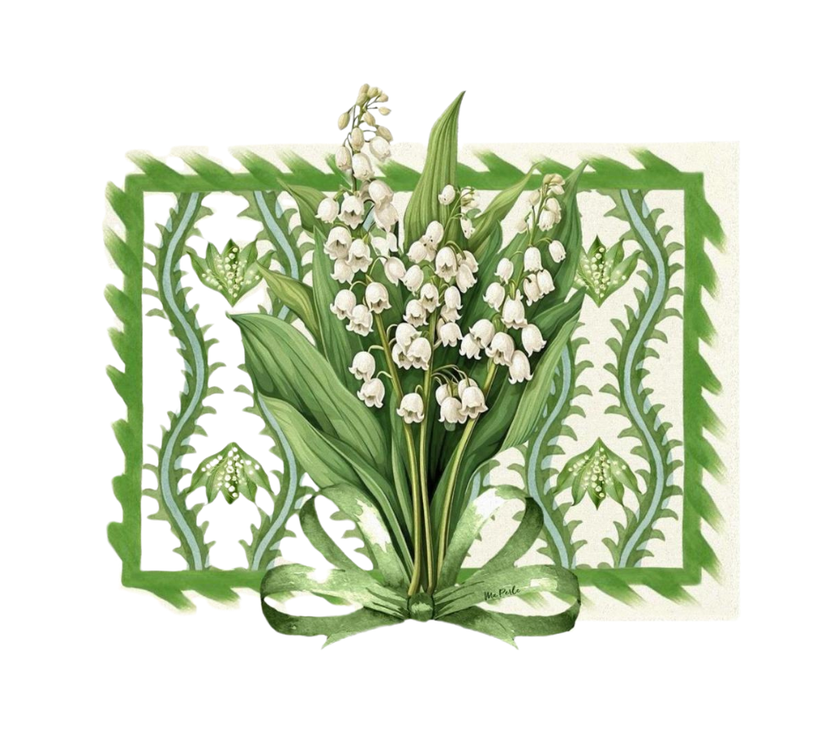 Individual troquelado rectangular en tela Ramillete Verde
