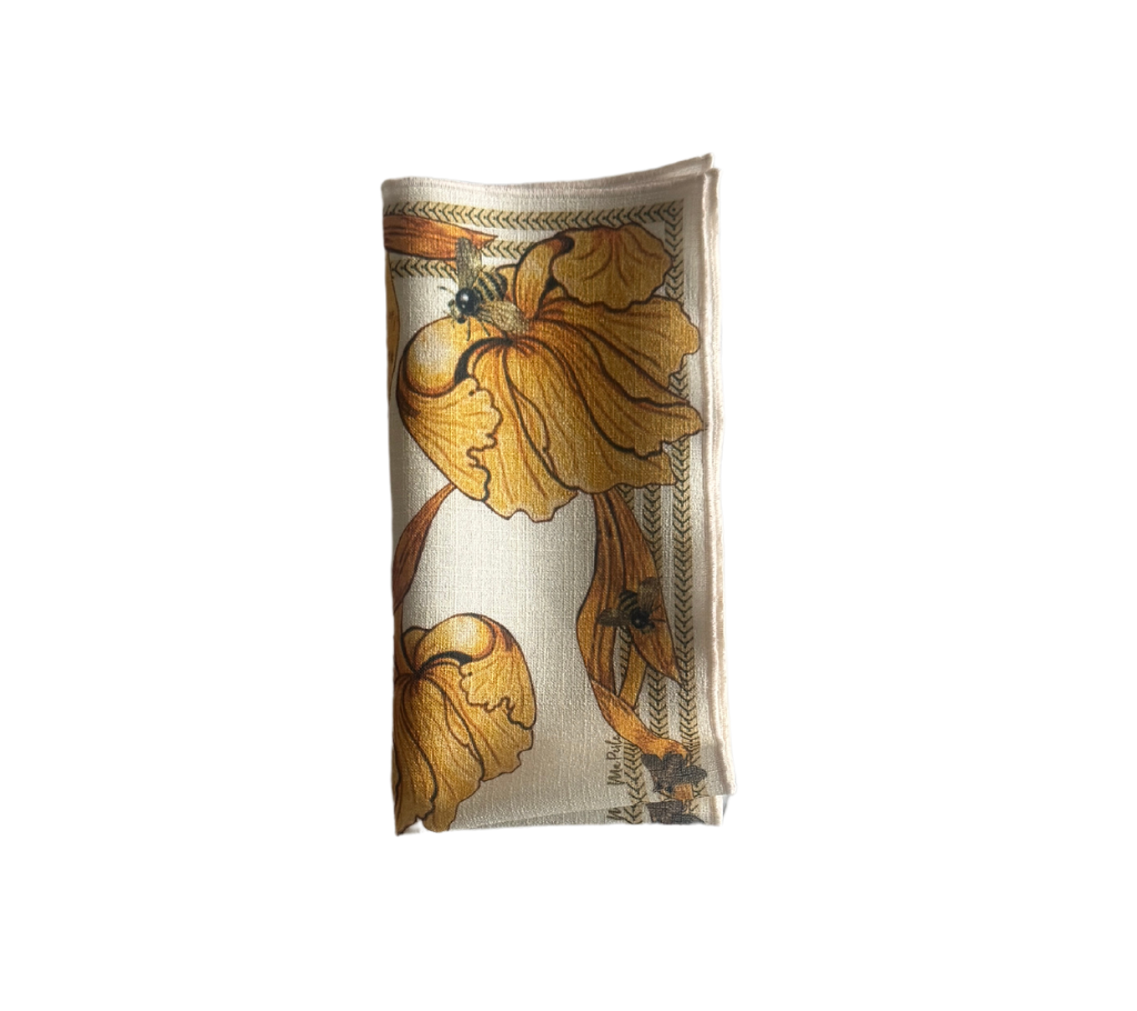 Servilleta de tela Abejas Blanco