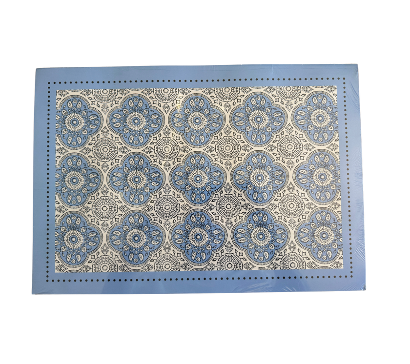Block de Individuales de papel Boho Azul