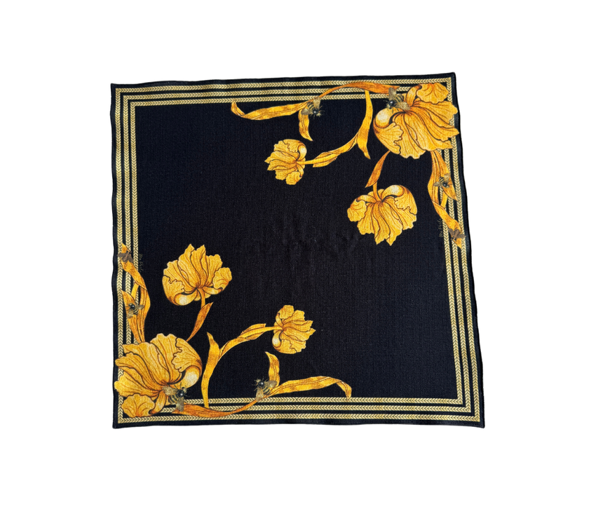 Servilleta de tela Abejas Negro