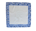Servilleta de tela Borde Flores Azul