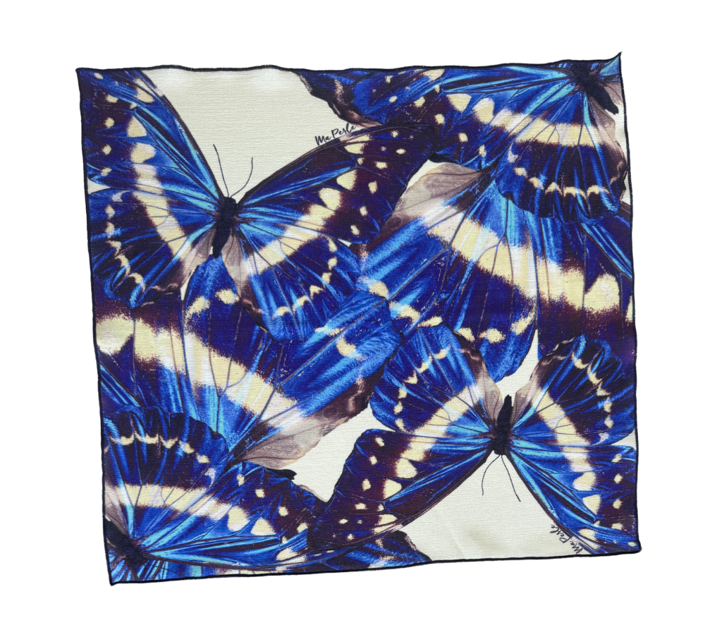 Servilleta de tela Mariposas Azul