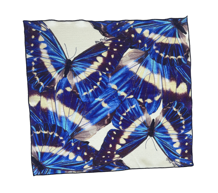 Servilleta de tela Mariposas Azul