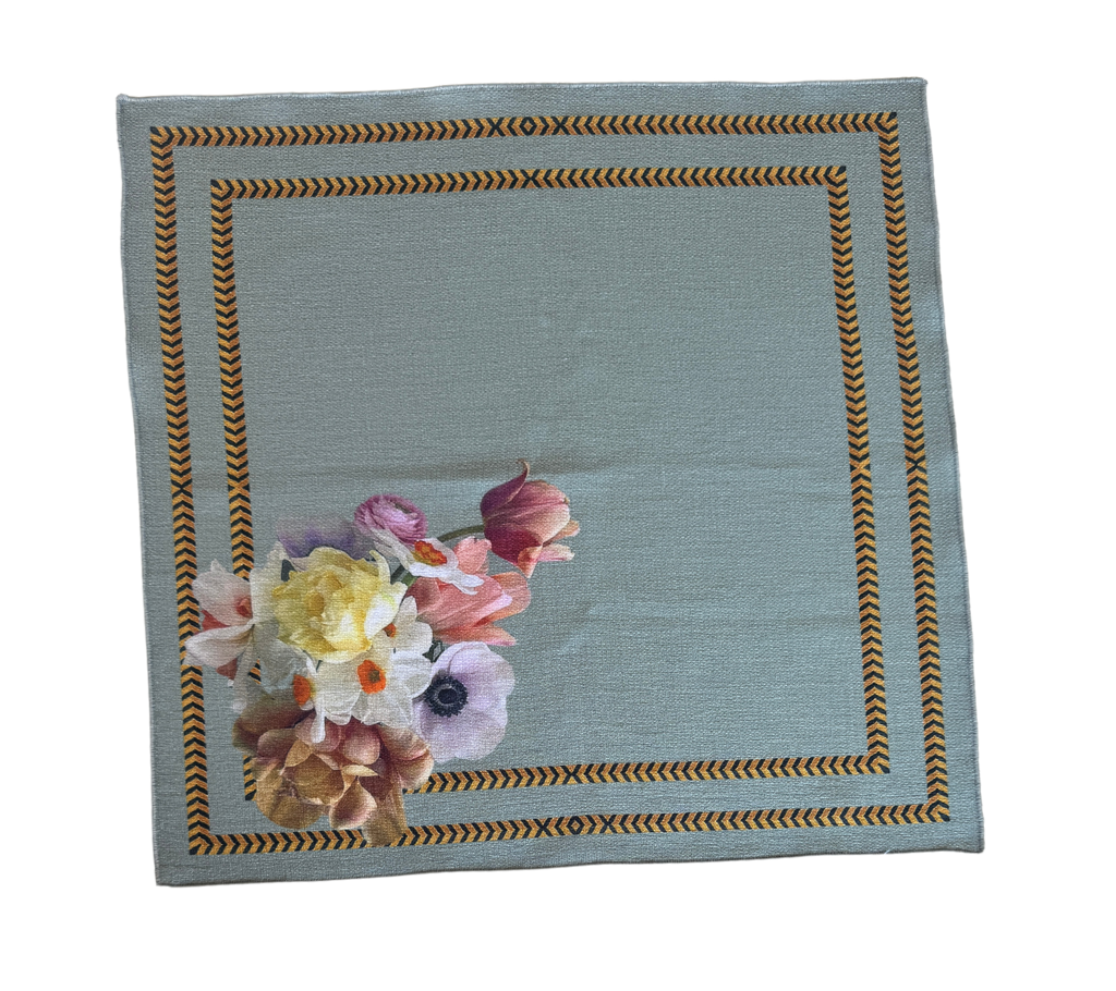 Servilleta de tela Ramo Gris/Amarillo