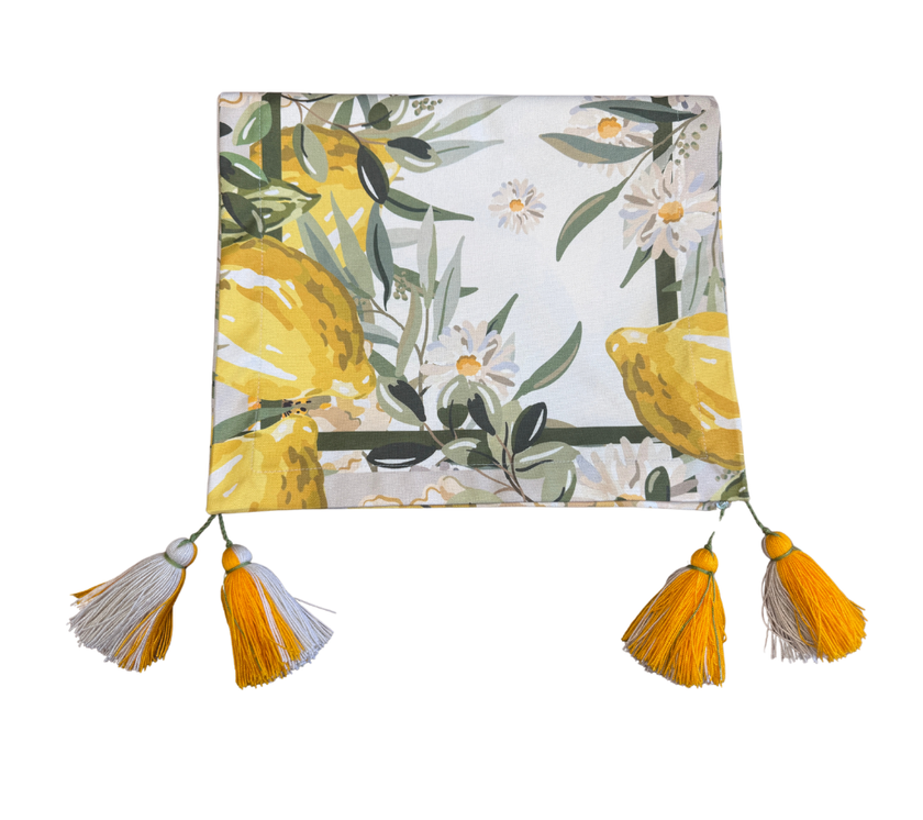 Camino de mesa en tela Limones Margaritas 2.7