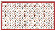 Mantel rectangular 8P en tela Navidad Duendes/Bastones
