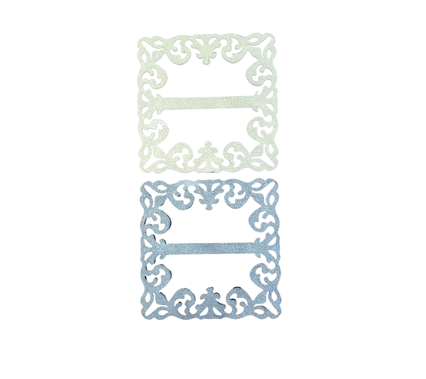 Servilletero reversible cuadrado en semicuero Arabesco Dorado/Bronce-Set4