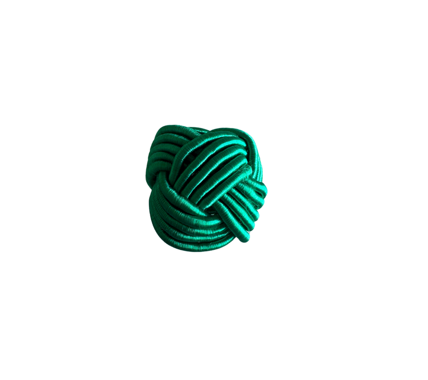 Aro de cordón para servilleta Verde-Set6