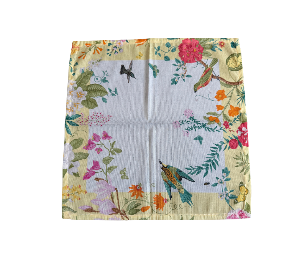 Servilleta de tela Pájaros Amarillo