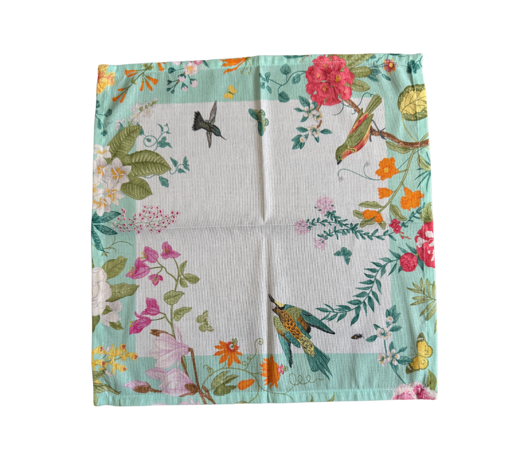 Servilleta de tela Pájaros Verde