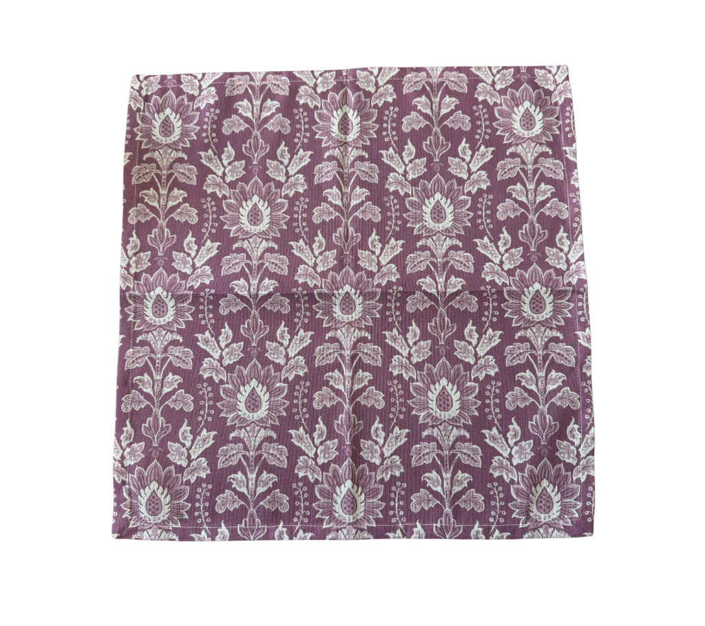Servilleta de tela Flores Vino/Morado