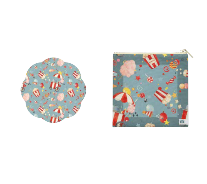 Individual Kids redondo Cotufas. Incluye estuche