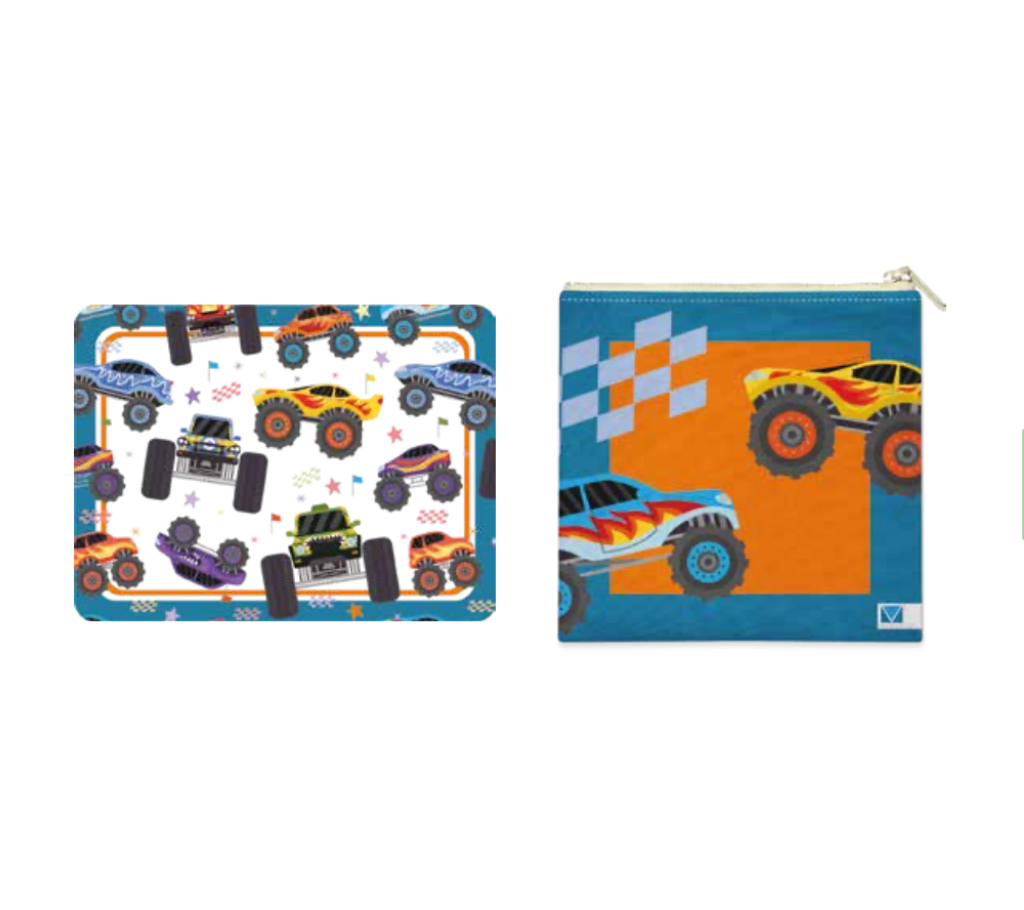Individual Kids rectangular Trucks. Incluye estuche