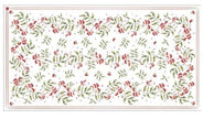 Mantel rectangular 10P en tela Navidad Winter Berries