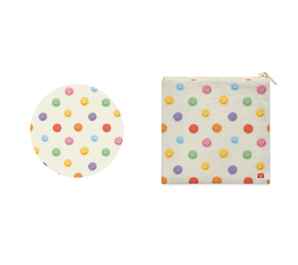 Individual Kids redondo Caritas. Incluye estuche