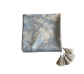 Mantel rectangular 10P en tela Flores AzulC/OW