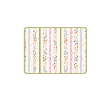 Individual Kids rectangular Florecitas/Hojas