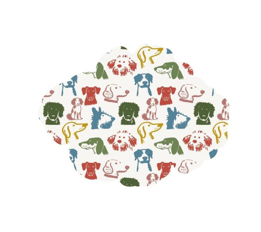 Individual Kids rectangular Perritos. Incluye estuche