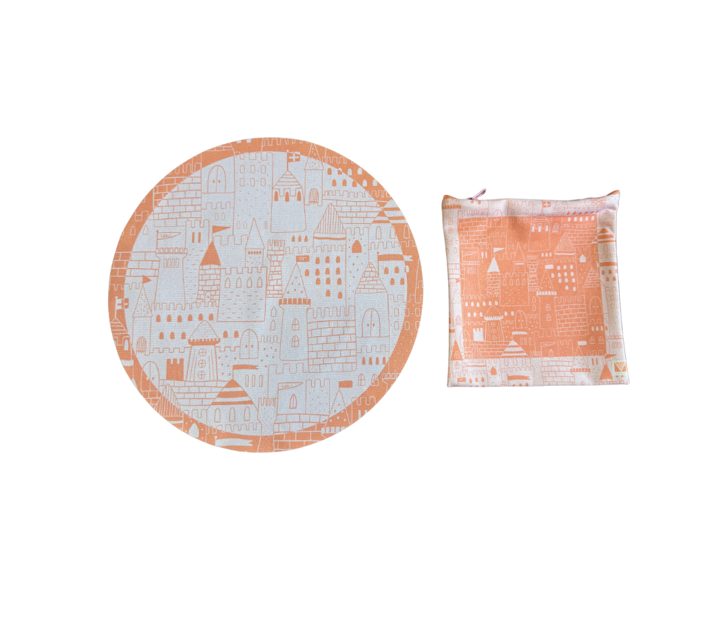 Individual Kids redondo Torres/Castillos. Incluye estuche