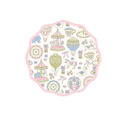 Individual Kids redondo Carrusel. Incluye estuche