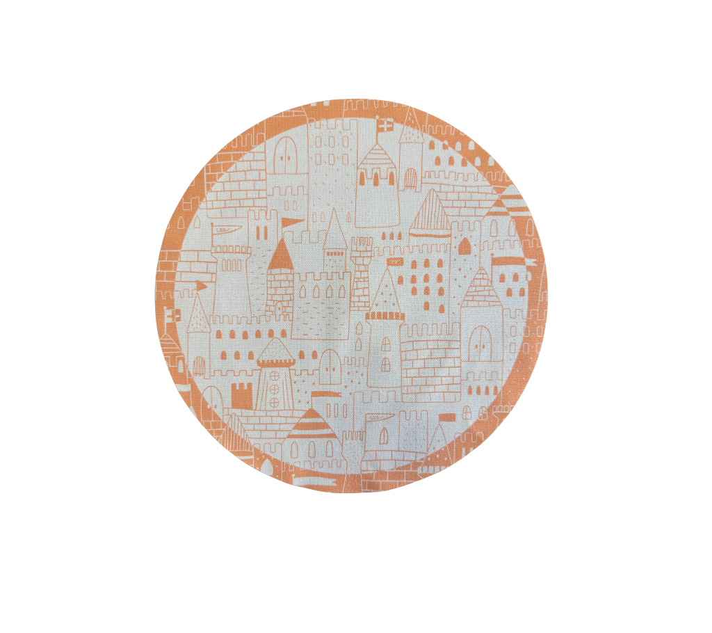 Individual Kids redondo Torres/Castillos. Incluye estuche