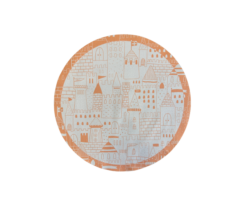 Individual Kids redondo Torres/Castillos. Incluye estuche