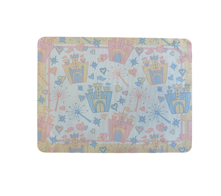Individual Kids rectangular Castillos. Incluye estuche