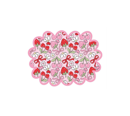 Individual Kids rectangular Fresas/Cerezas