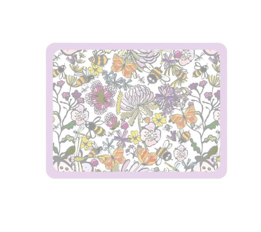 Individual Kids rectangular Abejitas. Incluye estuche