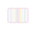 Individual Kids rectangular Florecitas/Borde