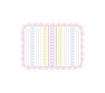 Individual Kids rectangular Florecitas/Borde