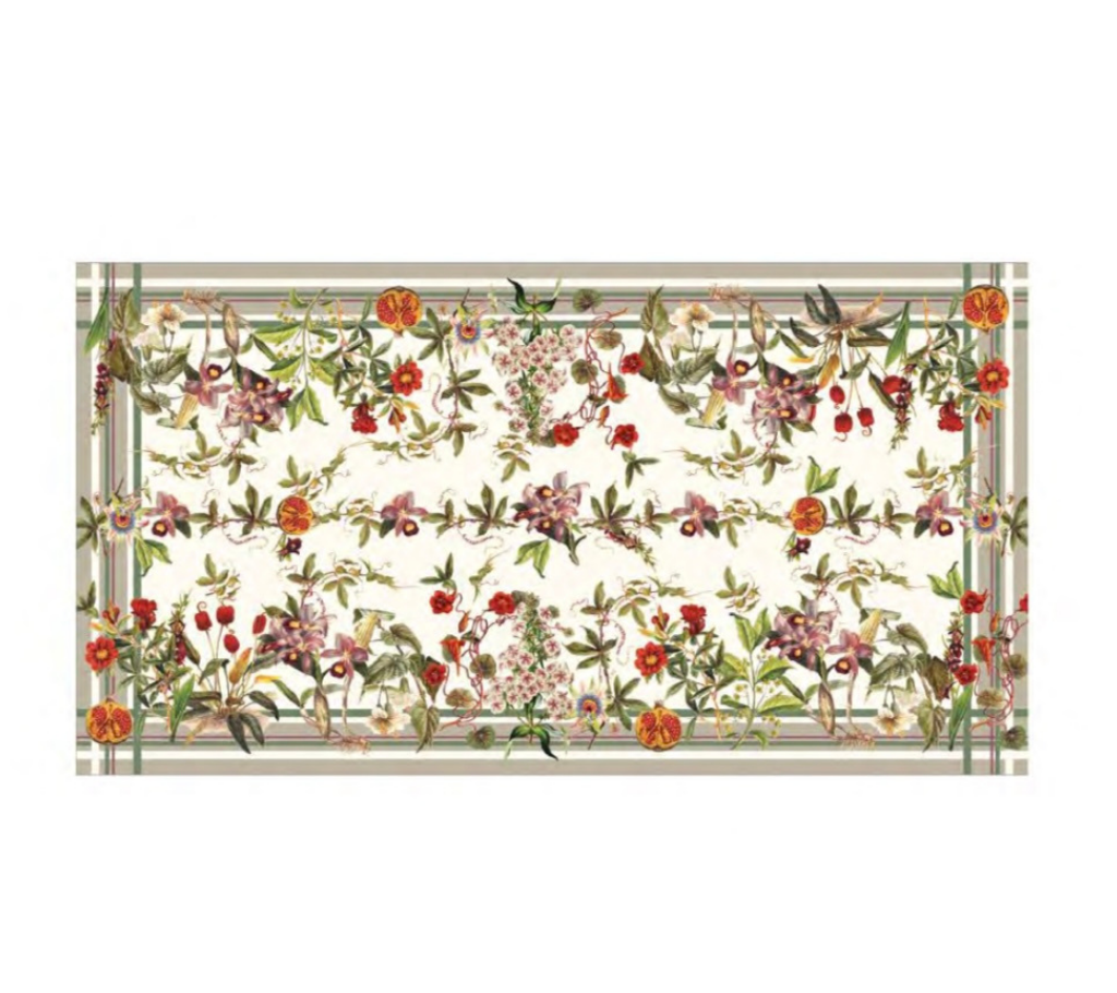 Mantel rectangular 8P en tela Granadas