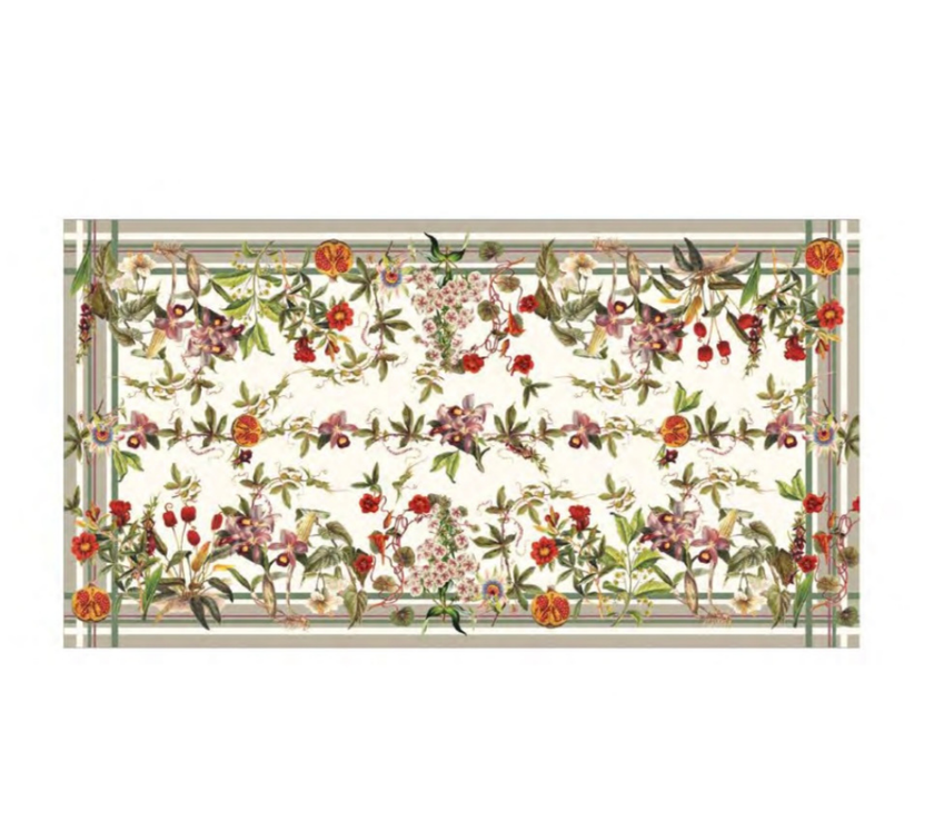 Mantel rectangular 10P en tela Granadas