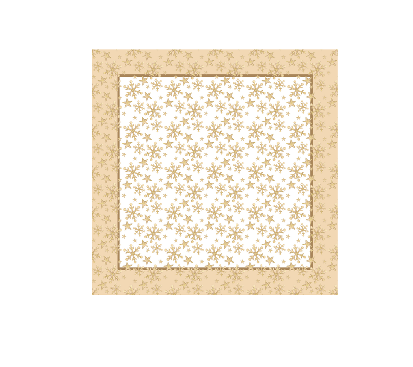 Servilleta de tela Navidad Estrellas Beige