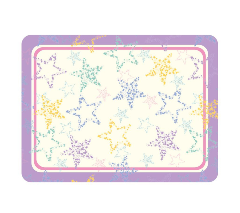 Individual Kids rectangular Estrellas. Incluye estuche