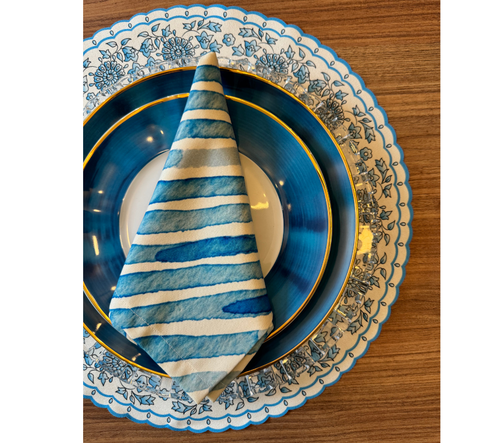 Servilleta de tela Rayas/Acuarela