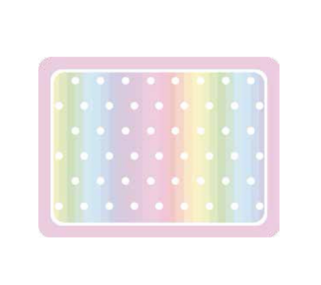 Individual Kids rectangular Puntos. Incluye estuche