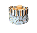 Panera reversible en tela (Pequeña) Follage Azul