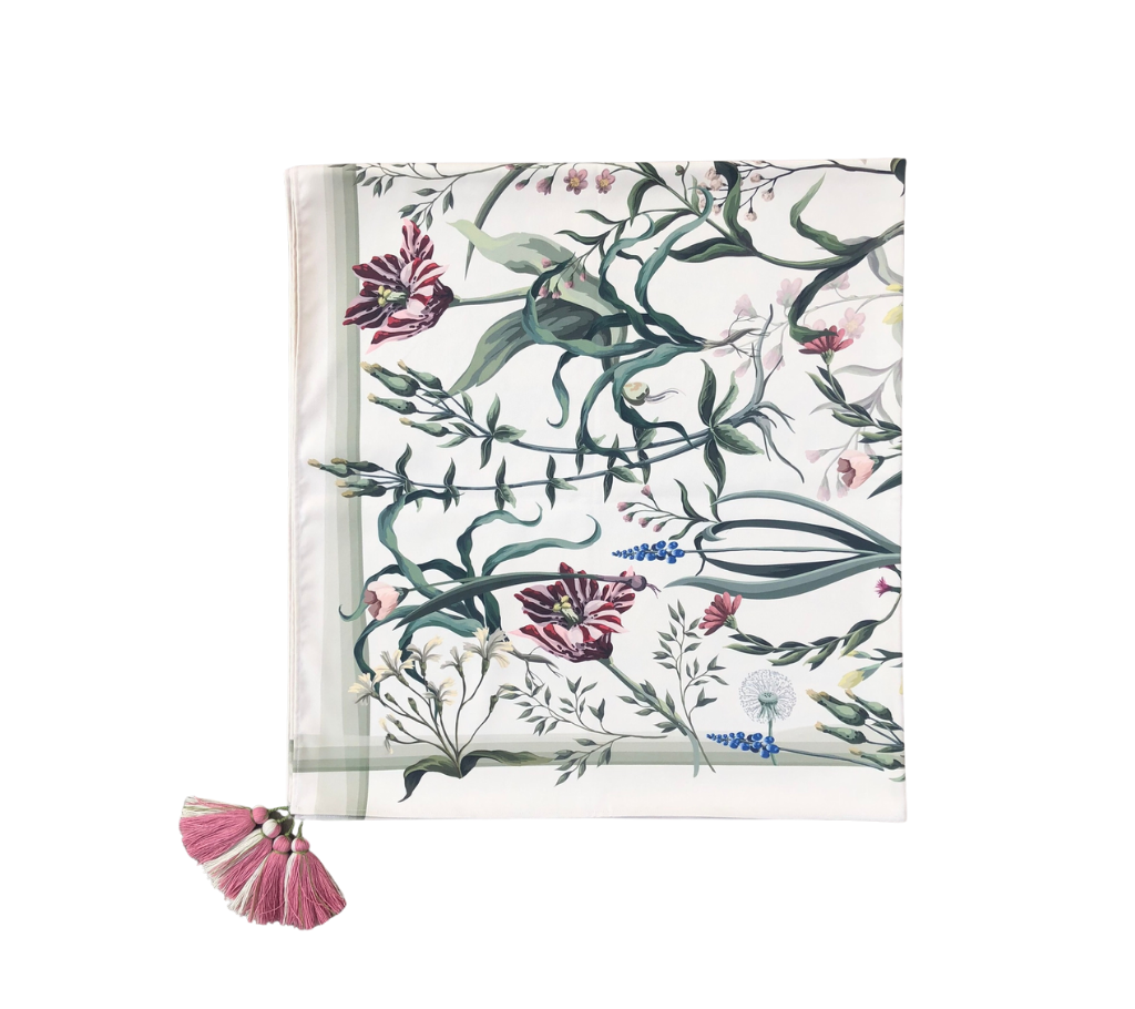 Mantel rectangular 10P en tela Follage OW