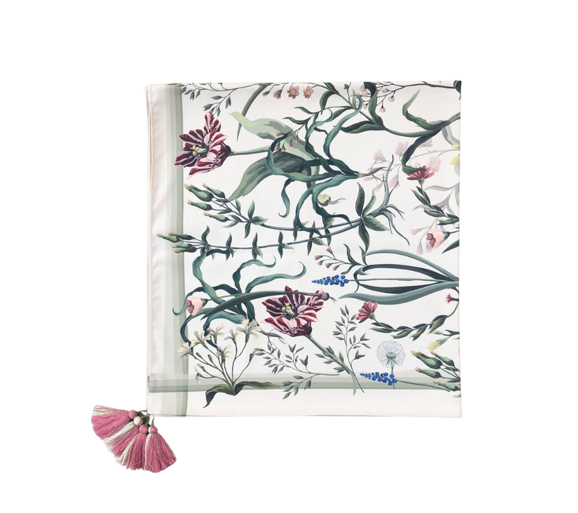 Mantel rectangular 10P en tela Follage OW