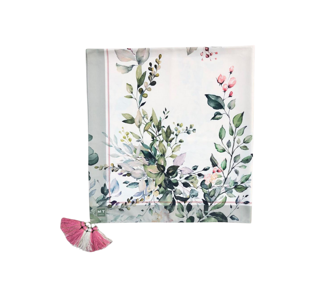 Mantel rectangular 10P en tela Enredadera