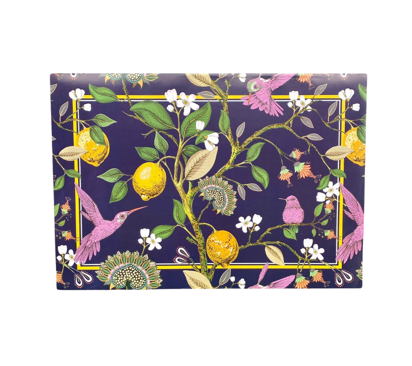 Block de Individuales de papel Colibrí Azul M