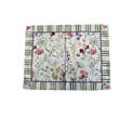Individual reversible rectangular en tela Flores/Lavanda