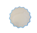 Individual redondo en lona y palma impermeable Beige/AzulC