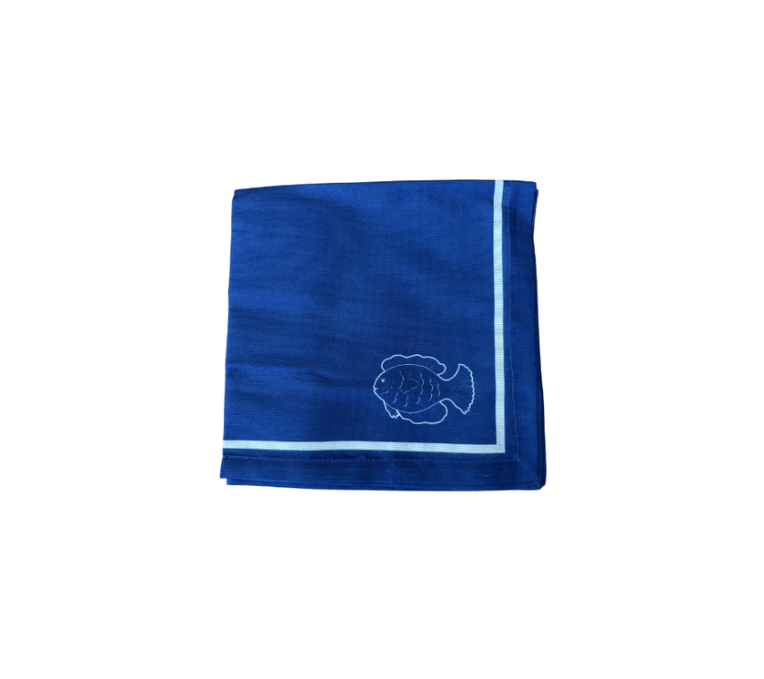 Servilleta de tela Pez Azul Marino