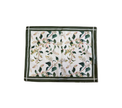 Individual reversible rectangular en tela HojasFlores/Follage Azul