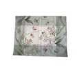 Individual reversible rectangular en tela Flores/EnredaderaBorde