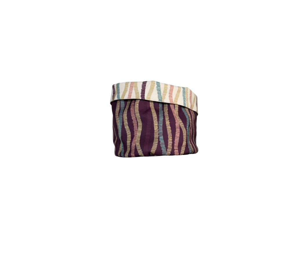 Panera reversible en tela Serpentinas Vino