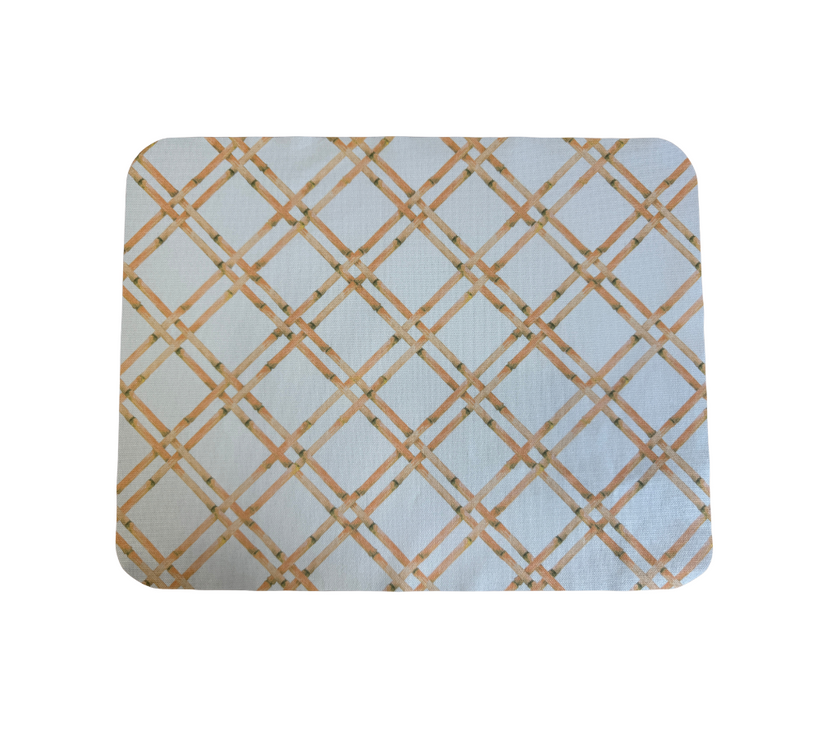 Individual troquelado rectangular en tela Bambu Beige/OW